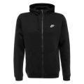 Original Nike Mens Tall Club Zip-Up Fleece Hoodie In Black 804389 010 Size Large