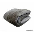 New Arrivals Super Soft 3 PLY Heavy Quality Mink & Embossed Blanket - Dark Grey
