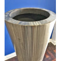 BRUSHED STAINLESS STEEL TAPERED Round Cone PLANTER (90 cm) - Almost a Meter