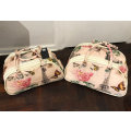 Set Of 2 Duffle Travel Bags with Universal Wheels Paris Themed