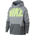 Original Nike Boys Youth Therma Fleece GFX Pullover Hoodie Wolf Grey AJ6626 012 Size Large