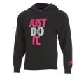 Original Nike GIRL's Just Do It Cropped Hoodie Black AQ6371 010 Size Large