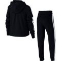 Nike GIRL's Sportswear Full Track Suit Fleece Black CD7542 010 Size Medium