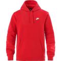 Original Mens Nike Classic Fleece Hoodie RED 804346 657 Size Large