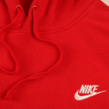 Original Mens Nike Classic Fleece Hoodie RED 804346 657 Size Large