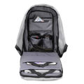 Anti-Theft Unisex Laptop Backpack with USB Charging Port - Black