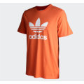 Original Men's adidas Trefoil Tee True Orange CL0277 Size Large