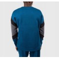 Original Mens NIKE AIR FLEECE Crewneck Sweatshirt Blue Force/ Black/Grey CD9220 474 Size XL