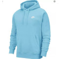 Nike Men's Sportswear Club Hoodie Fleece Cerulean/ White (STD FIT) BV2654 424 Size Large