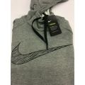 Original Mens Nike Classic Therma Graphic Hoodie (Super Soft Inside) Grey CJ5149 063 Size XL