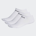 Original adidas UNISEX 3 Pairs No-Show Socks White CF3385 Fits Size UK 8.5 - 11