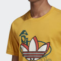 adidas Men's STREETBALL MULT TEE Active Gold EW3190 Size Large