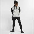 Nike AIR Men's Sportswear Hoodie WARM Fleece Grey/Black (LOOSE FIT) AR1817 063 Size Medium
