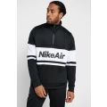 Nike Men`s Air Half Zip Track (LOOSE FIT) Sweatshirt Black/ White CJ4836 010 Size Medium