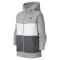 Nike AIR BIG Boys Sports Full Zip WARM HOODIE Grey CJ7855 063 Size Medium