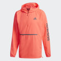 adidas Men's ACTIVATED TECH PRIMEBLUE 1/4 ZIP WINDBREAKER Signal Pink GD5331 Size Large