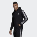 adidas Men's MUST HAVES 3-STRIPES FRENCH TERRY HOODIE Black DT9896 Size Large