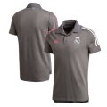 adidas Men's Real Madrid 2020-21 Polo Shirt Grey Official Licensed FQ7857 Size Medium
