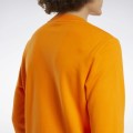 Reebok Men's Classics Vector Crew Sweatshirt High Vis Orange FT7315 Size Large