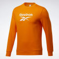 Reebok Men's Classics Vector Crew Sweatshirt High Vis Orange FT7315 Size Large