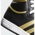 adidas Men's TOP TEN HI Core Black/ Gold Metal/ White FV4231 Size UK 8 (SA 8)