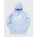 Nike Men`s Sportswear Club Fleece Graphic Pullover Hoodie Light Marine/ White BV2973 548 Size Medium