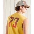 Superdry Men`s Boho Cut Off Graphic Vest Yellow Size XL