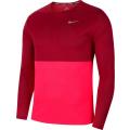 Nike Men`s DRI-FIT Breathe Run Long Sleeves Jersey Red/ Crimson/Reflective Silver CJ5336 620 Size M