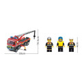 Fire Rescue Fire Boat Crane Truck Fireman Assemble Model Building Blocks Minifigures Kids