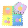 10 Piece set children mini EVA Foam Numbers / Letters / Fruit Veg Floor Soft Baby Mat 3d puzzle Kids