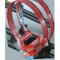 Luxury Race Track Hand Cranked powered Slot Cars with Super Hoops & 2 cars