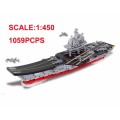 Aircraft Carrier Ship Military Army Model boat Building Blocks 1:450 1059pcs Educational Toys for Ch