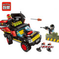 Police Battle Force Mission Armed jeep with accessories 252pcs building blocks
