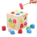 Wooden Cube Puzzle Toy Kids Intelligence Box Learning Educational Game