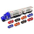Truck city series transporter truck with 8 cars 1:32