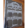 WESTERN PROVINCIAL  by D Picton-Seymore  Text by R.I.B. Webster
