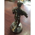SILVER PLATED INFANTRY FIGURINE (possibly SA or Rhodesian)