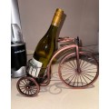Bicycle Design Single Bottle Wine Rack With Two Wine Glass Holders