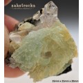 Epidote Prehnite, Quartz Crystal - Gobobosep Brandberg, Namibia