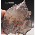 Floater Quartz Crystal with Hematite - Orange River Region, Kalahari, South Africa