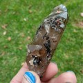 Aegirine Augite acicular sprays in Smoky quartz - Mt. Malosa, Malawi 73 grams
