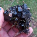 Black tourmaline, Schorl & Smoky quartz, EMF protection - Namibia 65 grams