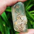 Green Chlorite included quartz, 5cm Tropical Beach Island polished - N.Cape, South Africa