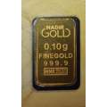 24ct gold bars. Retails @ R700 each. Invest now!!! 5 available
