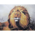 Lion Majesty - Wildlife Acrylic Painting on Canvas by Dr. Michael Durst