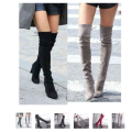 Women Stretch Faux Suede Slim Thigh High Boots Sexy Fashion Over the Knee Boots