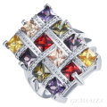 EXQUISITE CLUSTER SETTING *GEMSTONES*   S925     SIZES AVAILABLE -   7  /  8  /  8.75