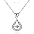 STUNNING TEARDROP DESIGN IN PAVE SETTING PENDANT NECKLACE  *CHAIN 45cm + EXTENSION 5cm*