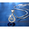 STUNNING TEARDROP DESIGN IN PAVE SETTING PENDANT NECKLACE  *CHAIN 45cm + EXTENSION 5cm*