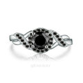 SPECTACULAR  .65ct BLACK  CZ  *S925*    SIZES  6  /  7.75  /  9.5  AVAILABLE